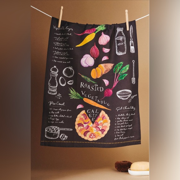 Anthropologie | Kitchen | Set Of 2 Anthropologie Dish Towels Roasted ...